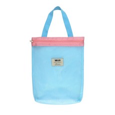 XBL-6700-피치스카이 파스텔 오리발 망사가방, 피치스카이