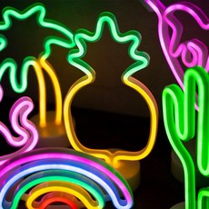 감성캠핑 무드등 네온등 네온조명 인테리어조명 파티조명 네온무드등, 야자수, 야자수