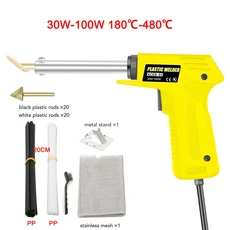 휴대용 납땜 다리미 키트 플라스틱 제품 회로 기판 가정용 DIY 전자 수리용 110V 220V, 02 유럽 ​​연합, 03 실버, 1