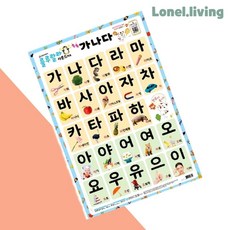 로넬리빙 새샘 룰루랄라가나다 사운드벽보 520x765mm 한글학습 1개입