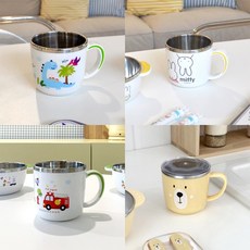 국내생산 스텐 304 논슬립 스텐 손잡이컵 아기 유아 꼬마 뚜껑 컵 자기주도 물컵 양치컵 어린이집 유치원 준비물, 200ml, 1개, 1. 미피논슬립꼬마뚜껑스텐손잡이컵