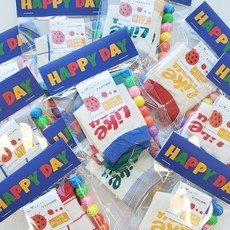 해피데이 양말 구디백 10개, 4호(7~8세), 1세트, 블루택