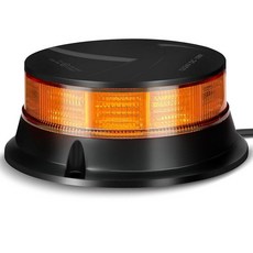 Yinaolan Amber Beacon Light Rechargeable LED Strobe Lights for Trucks Portable Flashing Emergenc, 나사 마운트