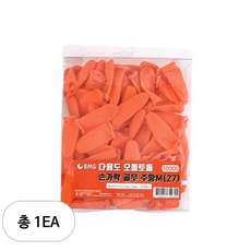 BMS 10000 오돌토돌 다용도 손가락 골무 M 100p, 주황, 1개