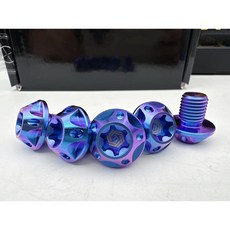 【TiONLY】鈦鴻利 正鈦螺絲 M10*12*1.25p 五星後照鏡專用塞, 1個, 五星M10*12 (正牙)