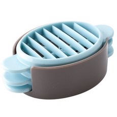 多功能花式切蛋器【F7306】 花樣切片 輕鬆料理 安全材質, 灰藍色(三合一), 1個