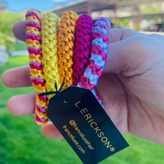 美國 L. ERICKSON 彈力髮圈（5入／串 30個花色隨機出貨 簡易包裝）