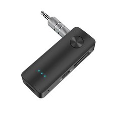 차량용 휴대용 T66 블루투스 5.3 오디오 리시버 수신기 핸즈프리 통화 3.5mm AUX 잭 USB 동글 무선 어댑터 베터리 내장, 1개