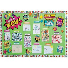 Fun Express Full UpdatePARTY SupplLIES 10개 90년대 테마 와우 학생 작업 벽 교실 장식 세트, Fun Express Full UpdatePARTY S