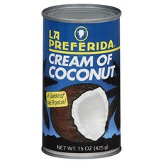 라 프레페리다 음료 믹스 코코넛 크림 425.2g (12개 팩) La Preferida Drink Mix Cream of Coconut 15-Ounce (Pack of 12)