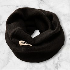 GO LOVE JOY 多功能保暖圍脖頭套，防寒防風針織面罩，超細抗起球纖絨紗，親膚舒適, 黑色