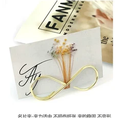 비즈니스 카드홀더 테이블 번호 홀더 그림 카드 디스플레이 스탠드 사진 클립 종이 클램프 스탠드 파티 웨, 02 금