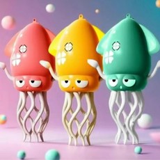 움직이는 춤추는 오징어 장난감 자동 인터랙티브 유아 심심풀이 놀이 완구 아이 생일 선물용 활동 장난감, 1세트, 노란색