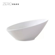 ZERO 原點居家 創意斜口陶瓷料理碗, 1個