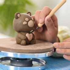 도자기 손 물레 미술용 조각용 조소용 회전형 공예판 도구 데코레이션 알루미늄 미니어처 작업판 베이킹, 20cm