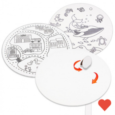 자석 놀이 실험 10p 원형 세트 바다 무지 도안 과학 부채 테마 색칠 마을, 우리동네 10개세트