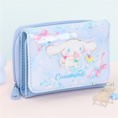 나른한고양이 시나모롤 캐릭터 스팽글 반지갑 초등캐릭터지갑 여자초등지갑 여행용현금지갑