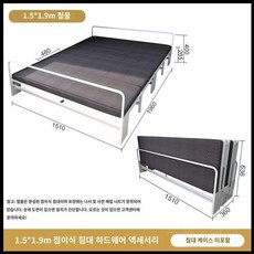 월베드 침대 공간활용 오피스텔 고시원 폴딩베드, G.1.5x1.9m침대패드(면린넨)