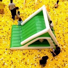 팽창식 워터 슬라이드 워터파크 미끄럼틀 트램폴린 시소 오션볼, 삼각 슬라이드 3x2x2 m