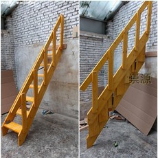 好貨熱賣室內公寓閣樓定制貼牆家用折疊梯，隱形伸縮設計，節省空間，多功能用途，安全穩固。, 清漆色,踏步19.5厘米寬12步價格, 1個