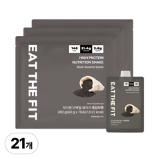 잇더핏 단백질 쉐이크 3주플랜(흑임자맛), 21개, 40g