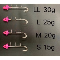 岸拋天牙 綠夜光/粉夜光S/M/L/LL/15g/20g/25g/30g, 1個, 綠LL