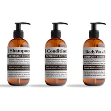 ZERO CANDLE Affordable 浴室分配器空瓶 500ml 帶防水貼紙, 3 餘燼