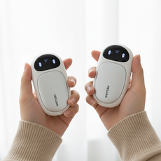 헤이루미 듀얼 충전형 전자 손난로 포켓 주머니 핫팩 2개 세트, 화이트