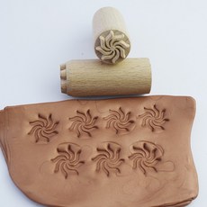 도자기 물레 도예 회전판 점토에 대한 더 많은 패턴 스탬프 귀여운 꽃 잎 동물 질감 엠보싱 인감 나무 블록 세라믹 폴리머 클레이 도구, 옵션24) FHLUN