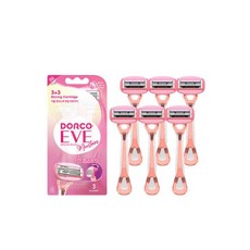페이스 아쿠아 쉐이빙폼 250ml 5개 피부보호 수분공급, 이브 모이스처 휴대용 면도기 3Px2 (6P)/제모기/