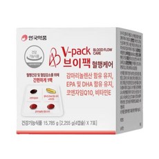 안국약품 V-pack 브이팩 혈행케어 종합영양제 콜레스테롤 코엔자임(4정 X 7포), 5개