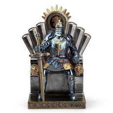 HDMbigmi King's Guard Seat Warrior Leader Swordsman Armor Knight 조각상 장식 사무실 및 가정용 선물 (블루), HDMbigmi King's Guard Seat War