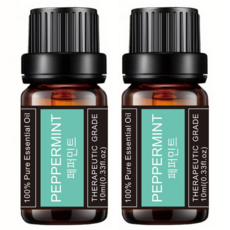 레노포프 천연 에센셜오일 & 블랜딩오일 35종 테라퓨틱등급, 2개, 11.페퍼민트, 10ml