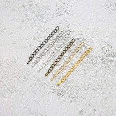 드롭형꼬리참연장체인 마감체인, 골드, 10개