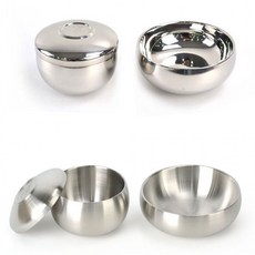 이중 스텐 국그릇 밥공기 한정식 제사식기 식기세트 제사그릇 보온, 2. 무광 스텐 이중 공기 대접 세트 2호, 2. 무광 스텐 이중 공기 대접 세트 2호, 1개
