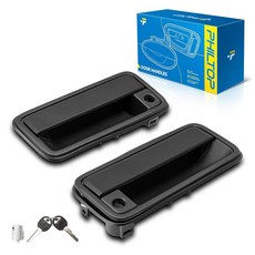 PHILTOP Exterior Tailgate Handle 1Pcs for 2001-2003 Ford F-150/250/350 Super Duty F-150 Heritage, Exterior-FL & FR-Black-2Pcs