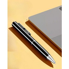 프롬윤슬 녹음펜 볼펜 초소형 장시간 펜 블랙, 1개, 32GB 펜 리필+가죽케이스