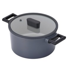 PN풍년 인덕션 마레 히트팟 깊은 양수 냄비 + 뚜껑 세트, 24cm, 블랙 + 그레이, 1세트