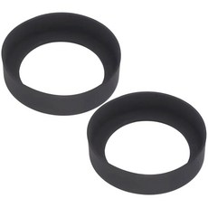 오디오 팬 실리콘 커버 보온병 텀블러 휴대용 머그 바닥 캡 보호 커버 대형 소음 방지 상처 방지 미끄럼 방지 80mm 블랙 2점 세트