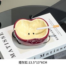 蘋果造型陶瓷煙灰缸, 蘋果菸灰缸, 1個