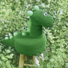 코바늘 인형만들기 뜨개질 수제 DIY 세트 미니 인형 취미 태교 선물, 공룡(도구 포함), 1개