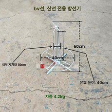 풀링다이 롤러 전선 받침대 특고압 드럼 스탠드 회전 3톤 1미터 모델, BV 와이어 스트레이트 와이어 릴 40cm, 기본 모델명/품번