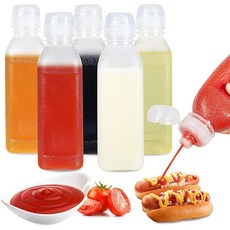 쿠코아 흐르지 않는 주방용 다용도 소스통 5P 세트, 5개, 500ml