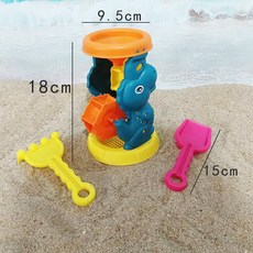 兒童沙灘玩具套裝, 8039小恐龍沙漏3件套, 3g, 1個