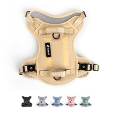 Fei and Eve 클래식 강아지 하네스 3포인트 노풀 900D 나일론 샴페인 S, Champagne