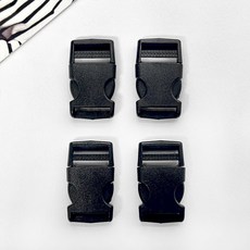 헤세드 (국산) 플라스틱 블랙 버클 가방버클 (4p), 1세트, 블랙 25mm