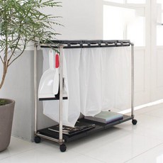 [공간앤] 대용량 튼튼 비닐 4단 분리수거함 / 전용 비닐 _전용스티커 포함 /