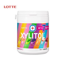 일본 롯데 키시리톨 자일리톨껌 7가지맛 패밀리보틀, 133g, 2개