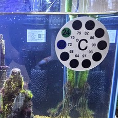 어항 온도계 온도 스티커 원형, 1개
