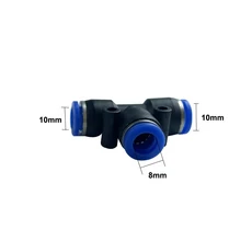 10PCS 8mm 안개 미스트 노즐 저압 시스템 용 빠른 연결 정원 물 관개 스프링클러, 02 10pcs 10-8-10 tee